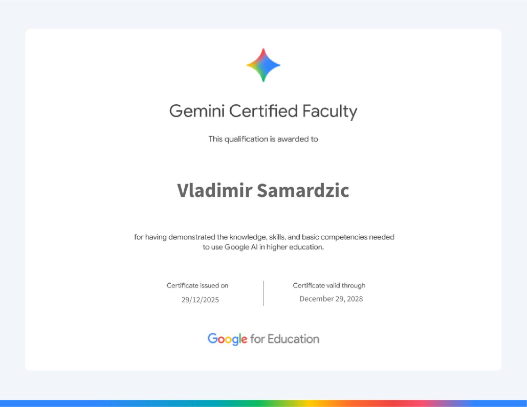 GEMINI FACULTY Diploma